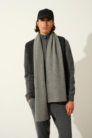 Echarpe Apolline 100% cachemire, 4 fils - Gris chiné