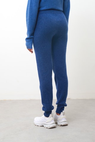 Jogging Ferrand 100% cachemire, 2 fils - Bleu cobalt chiné