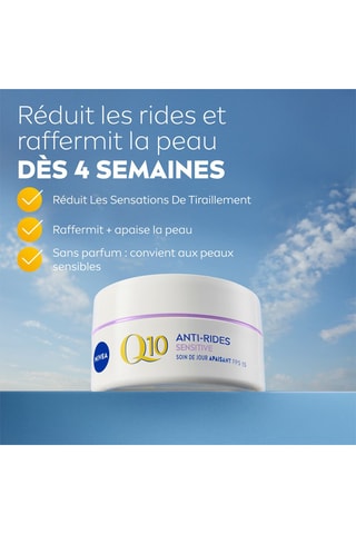 Cuidado de dia anti-rugas SPF 15 Q10 Sensitive - 50 ml