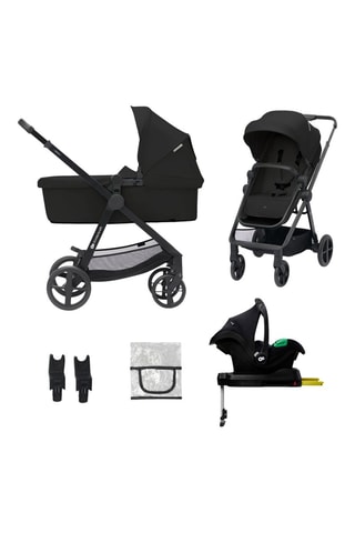 4-in-1 Kinderwagen Newly Mink Pro Vanaf de Geboorte - Tot 22 kg - Zwart en beige