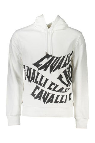 Felpa regular con cappuccio - Bianco