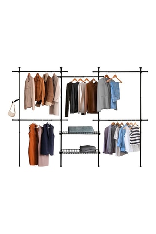 Roupeiro telescópico - Preto