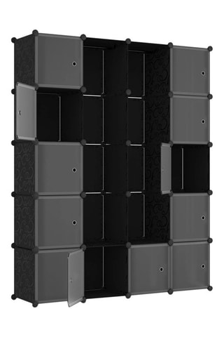 Armário de armazenamento multifuncional -  Preto