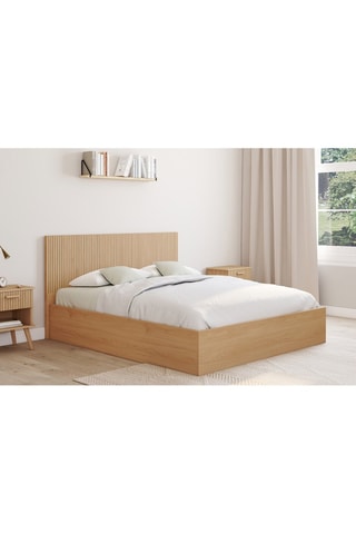 Cama com arrumação e sommier Faustine - Área de deitar 140 x 190 cm