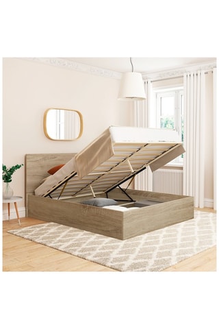 Cama com arrumação Sicilia - Imitação de madeira