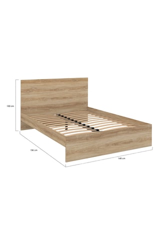 Cama Oklahoma - Imitação de madeira clara