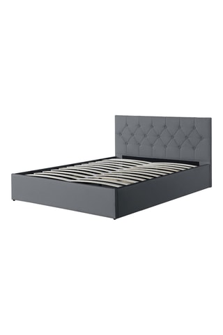 Cama com arrumação e sommier Austin - Cinzento