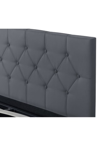 Cama com arrumação e sommier Austin - Cinzento