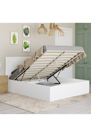 Cama com arrumação e sommier Sicilia - Área de deitar 160 x 200 cm