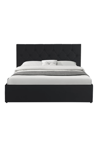 Cama com arrumação com sommier Austin Preto