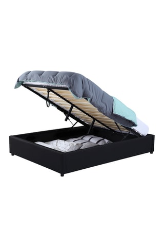 Cama com arrumação e sommier Otto Preto