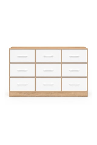 Cómoda 9 gavetas Uma - 113 x 30 x 70 cm