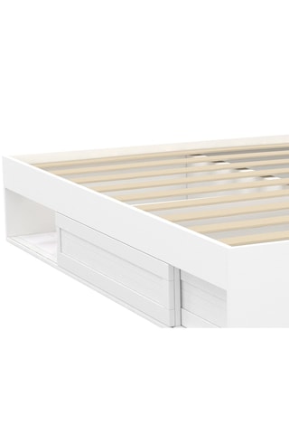 Estrutura de cama Orem com estrato e arrumação integrada - 140 x 190 cm