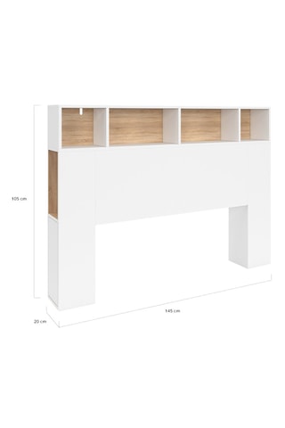 Cabeceira de cama com arrumações Léo - 145 x 105 x 20 cm