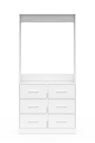 Closet 6 gavetas Uma - 80 x 40 x 167 cm
