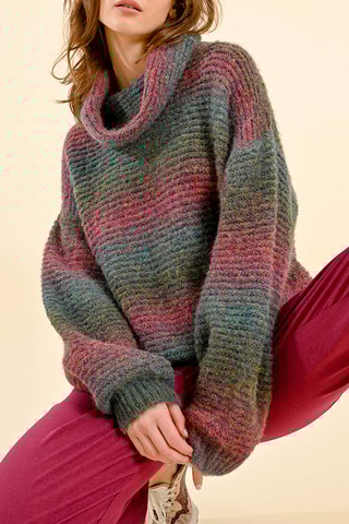 Trui tie and dye - Groen en Roze