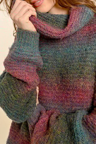 Trui tie and dye - Groen en Roze