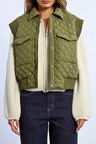 Mouwloos vest- Kaki - Lili Sidonio