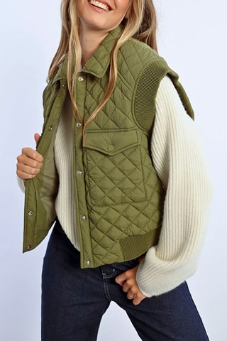 Mouwloos vest- Kaki - Lili Sidonio