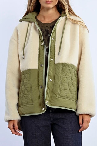 Jasje met capuchon - Gebroken Wit