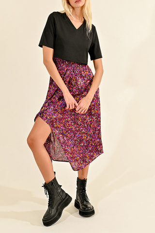 Midi-jurk - Paars - Lili Sidonio