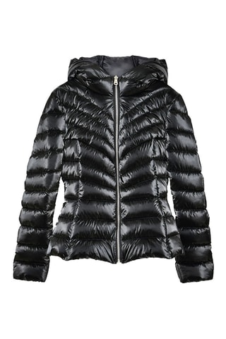 Gewatteerde jas met capuchon - Zwart   - Molly Girl