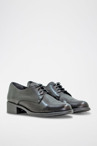 Derbies em couro nappa - Preto