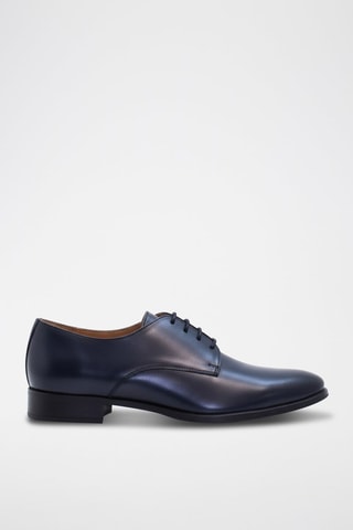 Derbies em couro nappa - Azul-marinho