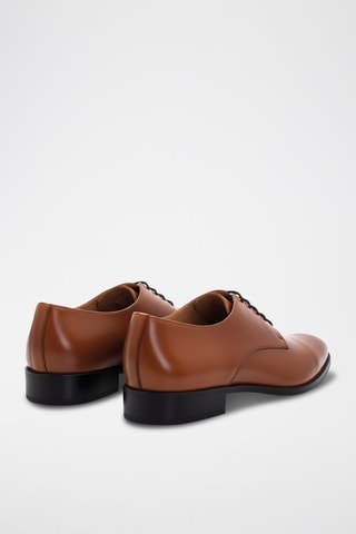 Derbies em couro nappa - Camel