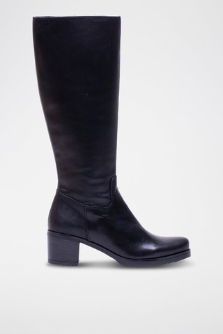 Botas em raspa de couro - Preto