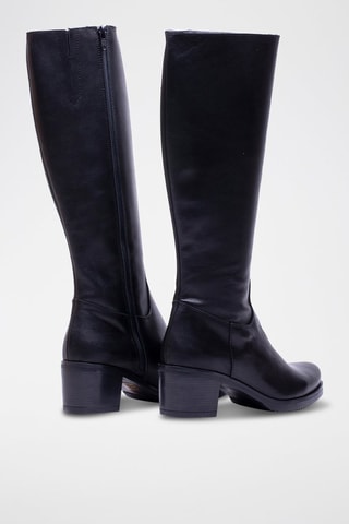 Botas em raspa de couro - Preto