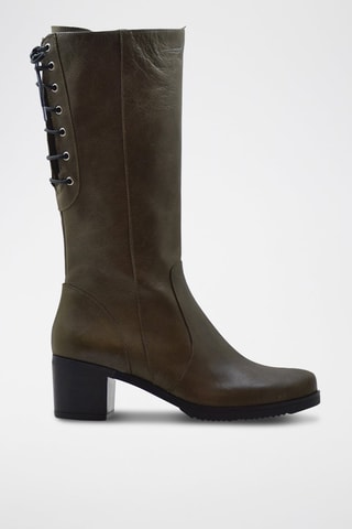 Botas em couro nappa - Caqui