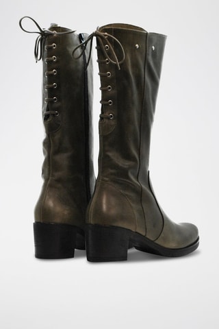 Botas em couro nappa - Caqui
