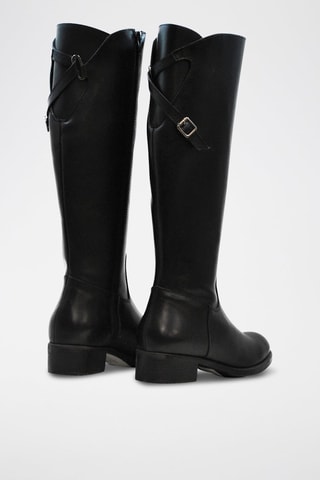 Botas em raspa de couro - Preto