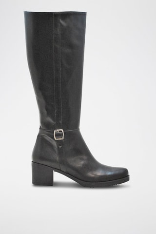 Botas em raspa de couro - Preto