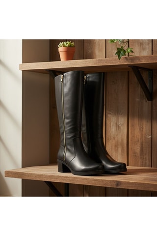 Botas em couro - Preto