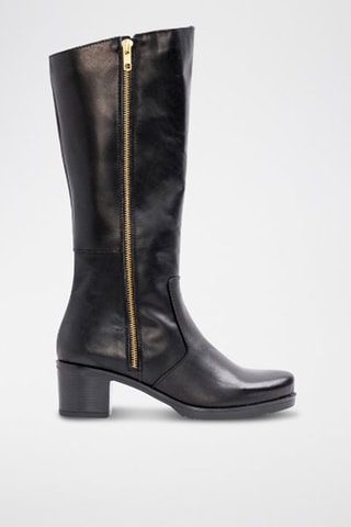 Botas em raspa de couro - Preto