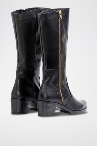 Botas em raspa de couro - Preto