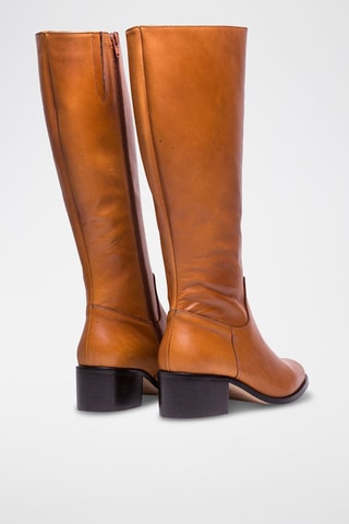 Botas em couro - Laranja
