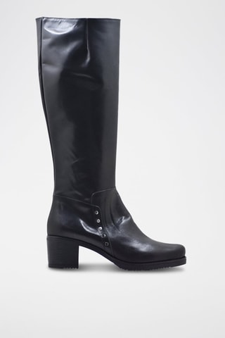 Botas em raspa de couro - Preto