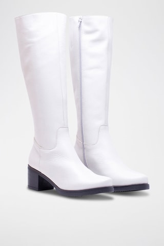 Botas em couro - Branco