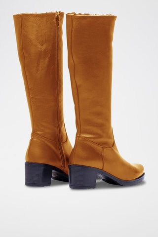 Botas em couro - Castanho-claro