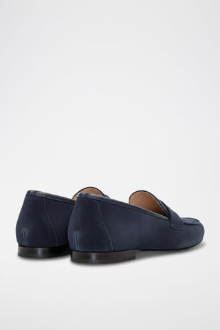 Mocassins de nobuck - Azul-marinho