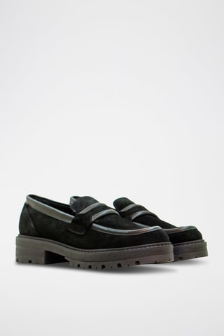 Mocassins de nobuck - Preto