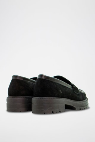 Mocassins de nobuck - Preto