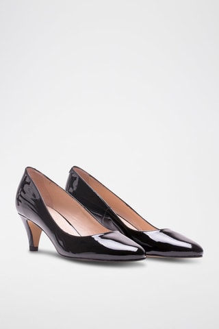 Sapatos de salto em couro envernizado - Preto