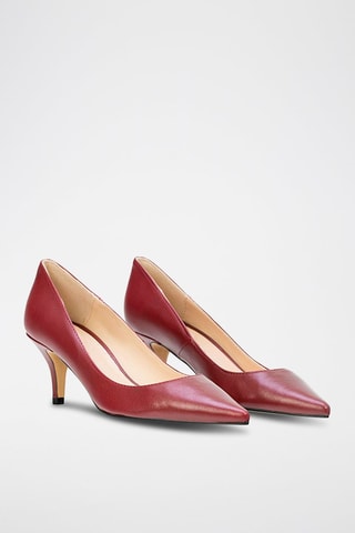 Sapatos de salto em couro nappa - Vermelho