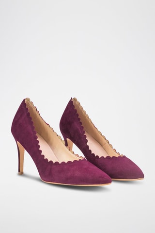 Sapatos de salto em nobuck - Bordô