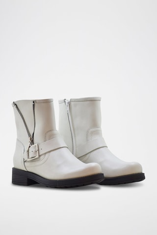 Botins em couro - Branco