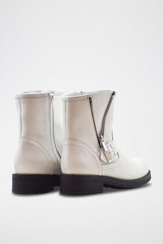 Botins em couro - Branco